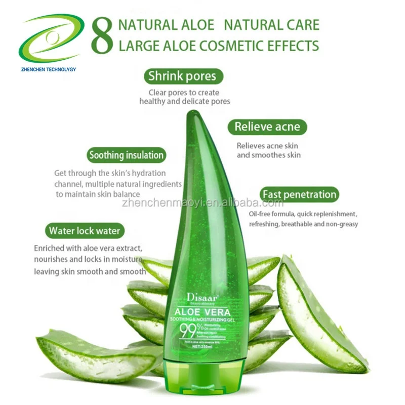 Face Skin Care Serum Aloe Vera Gel For Skin Lightening Cold Pressed Smoothing Moisture 99% Aloe Aloe Vera Gel Organic