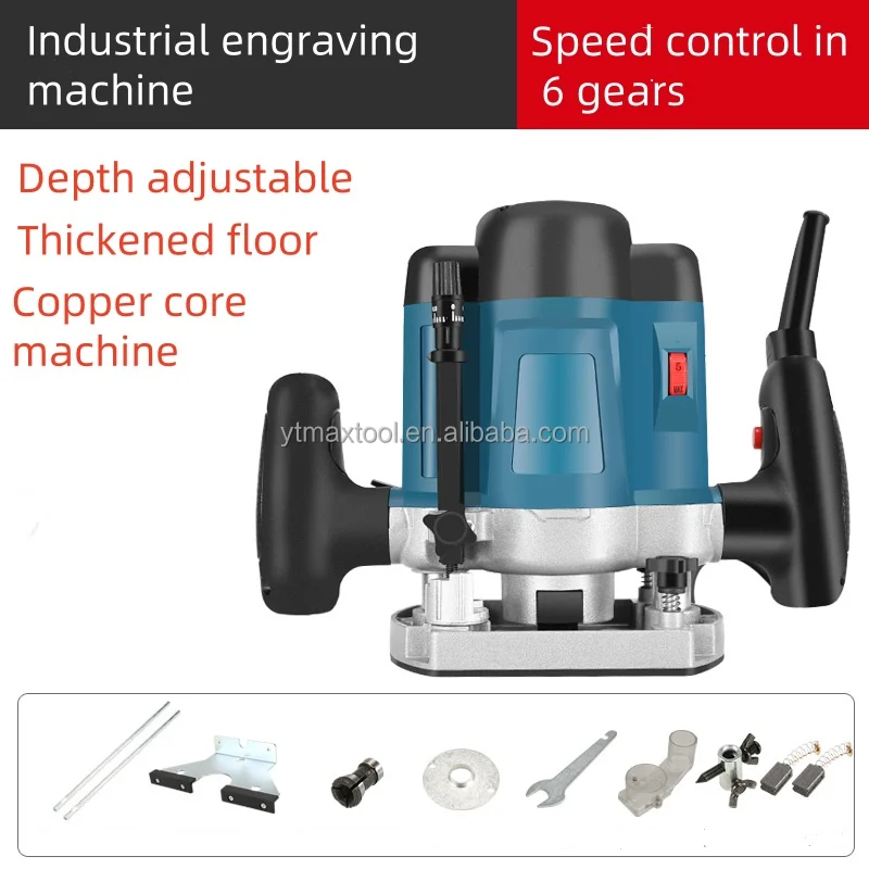 Adjustable Speed Multi-Functional Bakelite Trimming & Notching Machine Special for Woodworking Mortise Electric Power Source