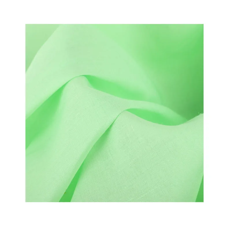 Factory Supplier 55%Ramie 45%Cotton Blended Fabric For Dress Custom  High Quality Environmental Ramie Fabric For Clothes