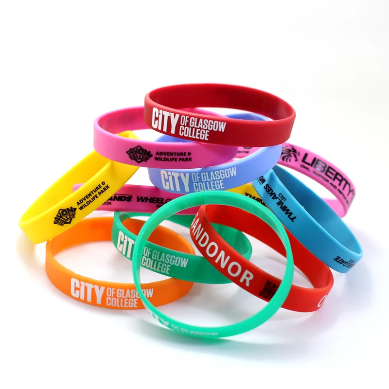 Silicone Wristband Free Sample Custom Logo Printing 25mm Width Personalizedl NFC Fabric Elastic Bracelet