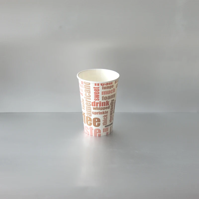 12oz Disposable Custom Printed Single Wall Paper Cup Coffee