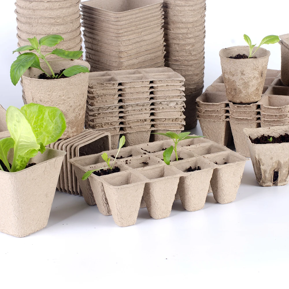 
Eco friendly 100% biodegradable paper plant seed cup seeding trays nursery peat pot 