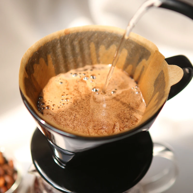 best selling coffee filters 100 Count 1-2 Cups v60 cone paper filters brown natural