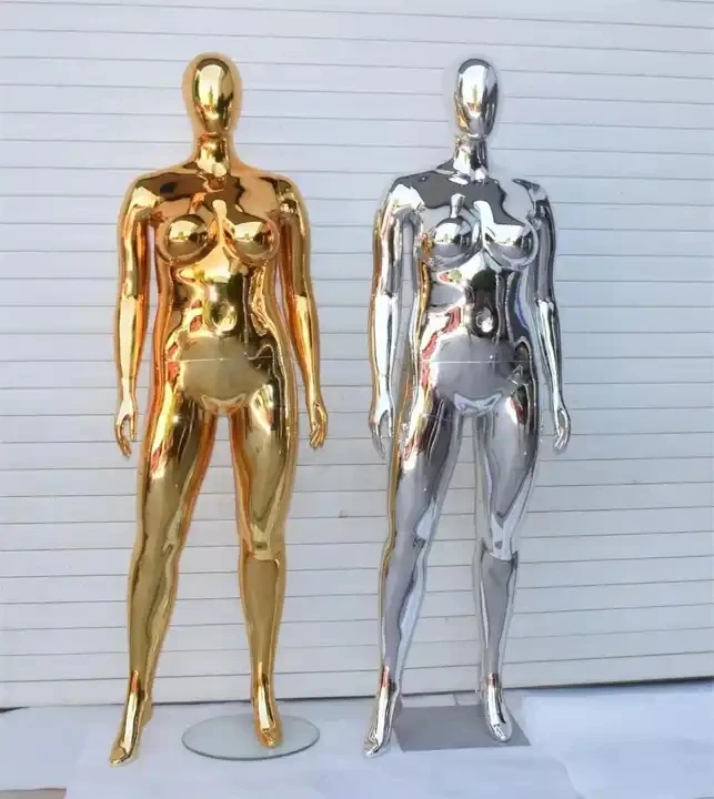 Plastic Chrome Mannequin Big Breast Big Ass Female Mannequin Plus size Female Mannequin