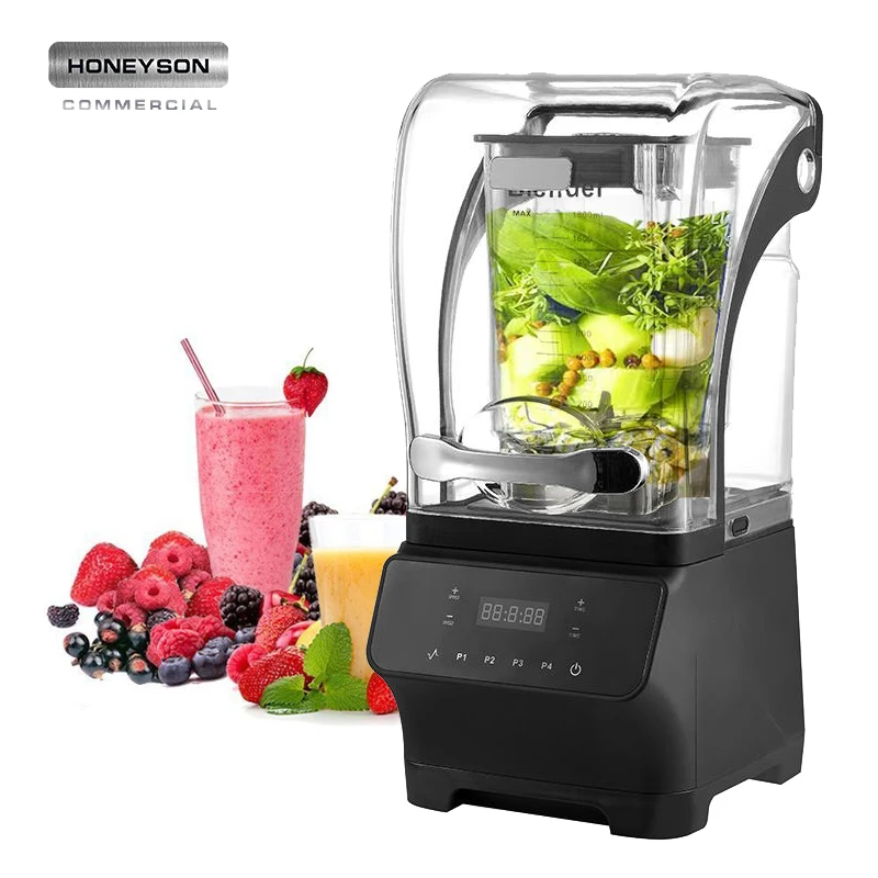 Heavy Duty Fruit Blender Soundproof Kitchenware Products Manufacturer Professional High Speed Industrial Blender Machine