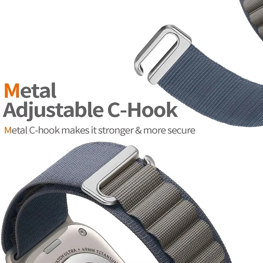 Alpine Loop Strap For iPhone Watch Ultra 2 Band 49 10 9 8 7 46mm 42 mm 45 41 Nylon Sport Bracelet iWatch 654 SE 44/40 Watch Band