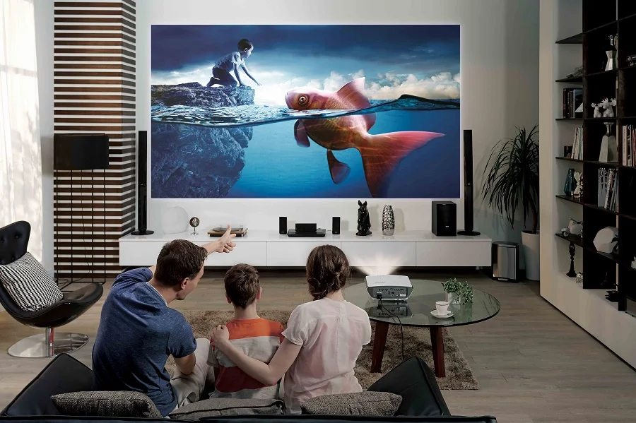 Лидер продаж 2020 светодиодный проектор с коротким фокусом full hd 1080p портативный домашний кинотеатр высокой яркостью