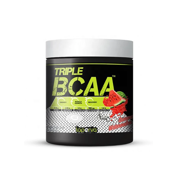 100% pure bcaa amino acid powder on a watermelon flavor bcaa powder for body building