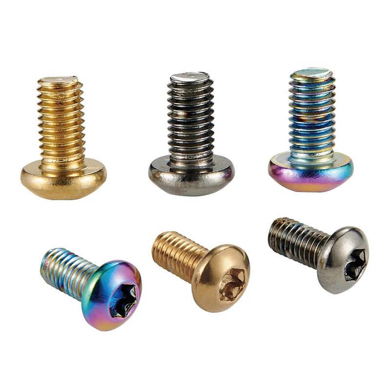 KRSEC 12PCS M5*10mm MTB Bike Disk Brake Rotor Bolts/Boxed T25 Torx Head Mountain Bicycle Brake Rotor Screws Cycling Parts