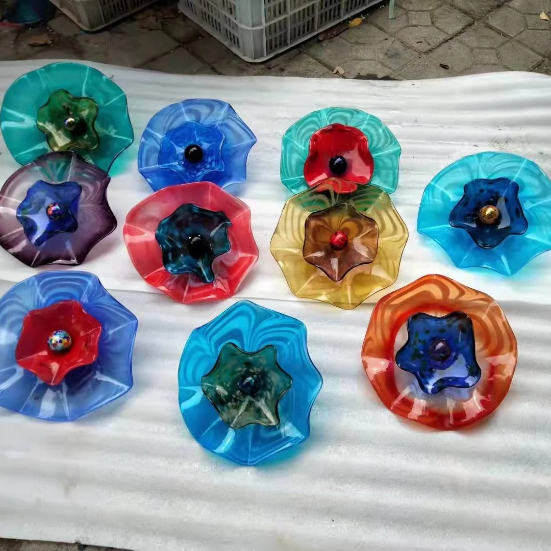 New Arrival Restaurant Wall Art Decoration Hot Sale Murano Glass Plates Wall Hangings