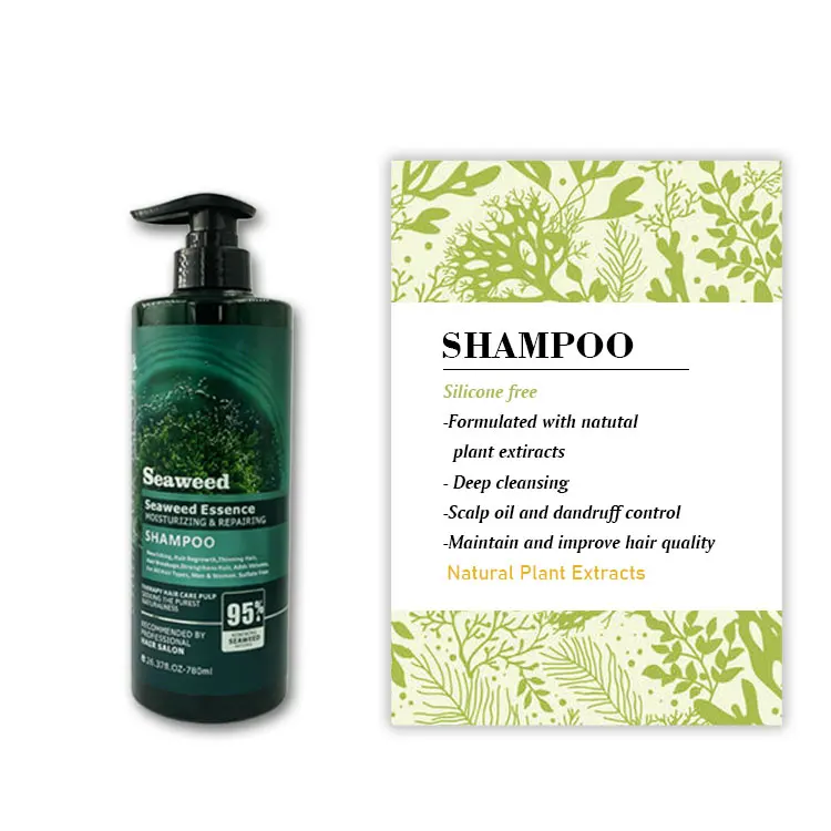 OEM/ODM Private Label 100% Pure Organic Natural Hair Care Shampoo Luxurious Seaweed Herbal Vegan Organic Shampoo