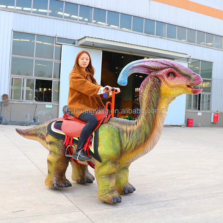 Outdoor playground Plaza Public Square Esplanade Amusement Parasaurolophus Walking Dinosaur Rides dinosaurios mintables