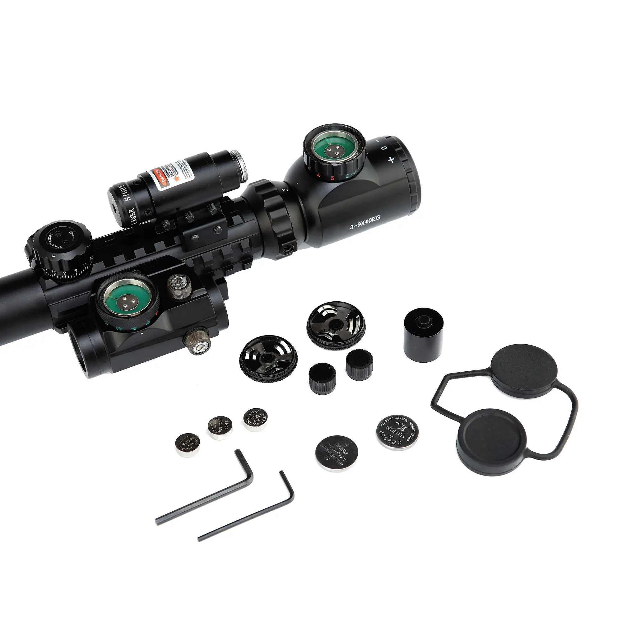 Spike Optics 3-9x40EG Dual Illuminated Red Dot Scope With Red Dot Laser Sight