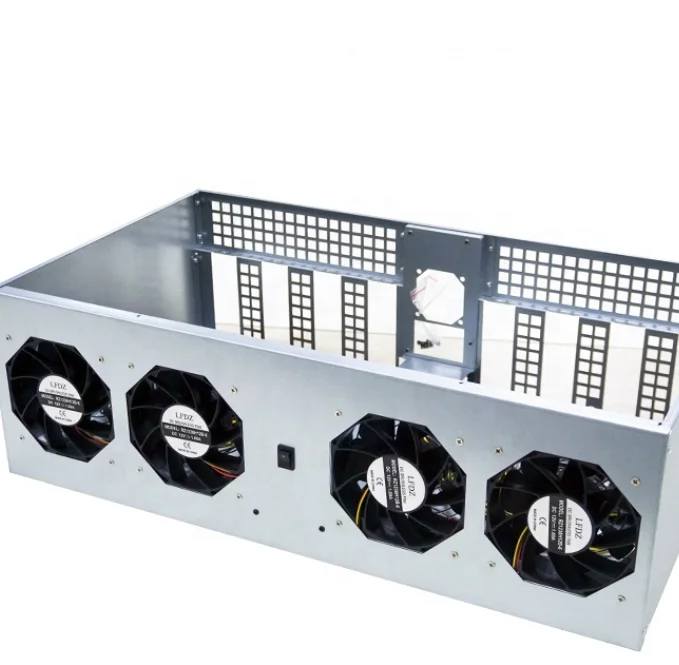 Материнская плата 8 gpu для майнинга с охлаждающим вентилятором и источником питания