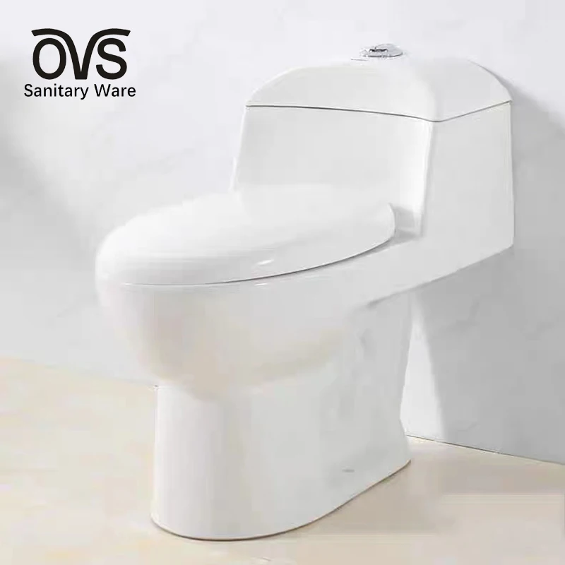 Ovs Siphon Sanitary Ware Wc Inodoro Strap 300Mm Elongated One Piece Dual Flush Siphonic Toilet