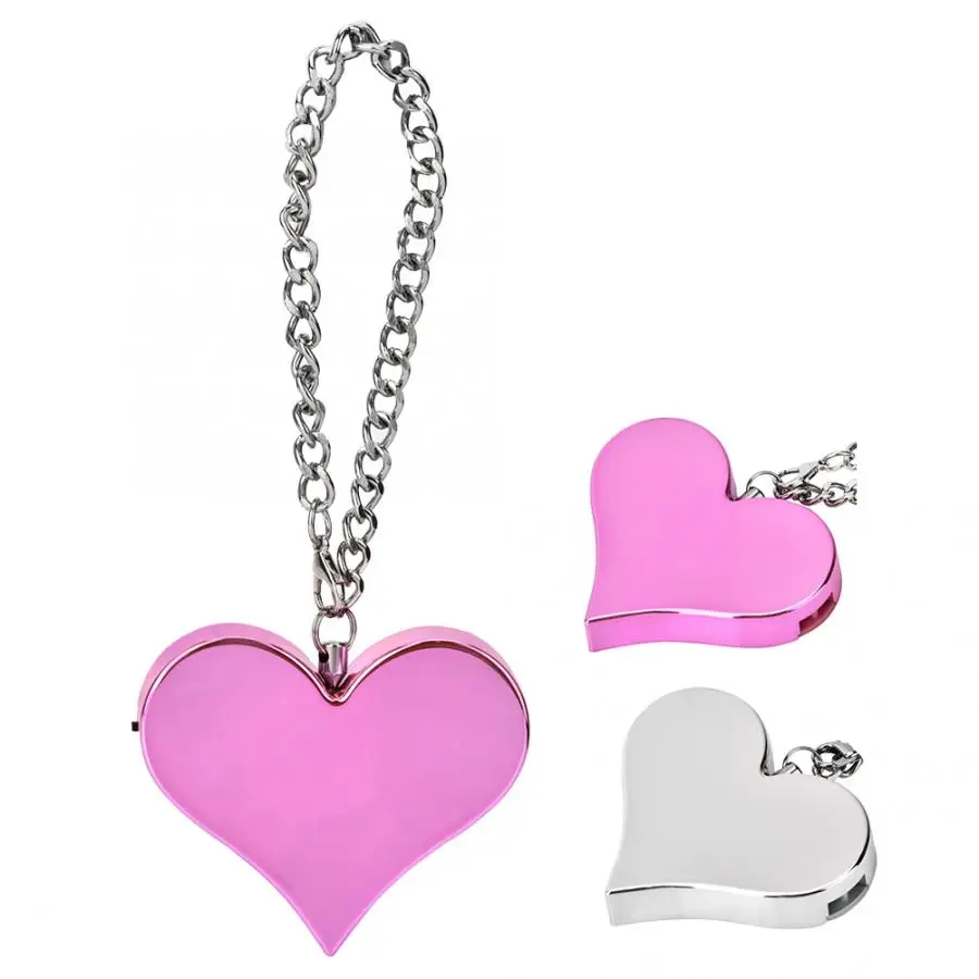 130DB Personal Security Alarm Heart Shape Personal Security Alarm Keychain Emergency Self Defense Siren Self Defense Alarm