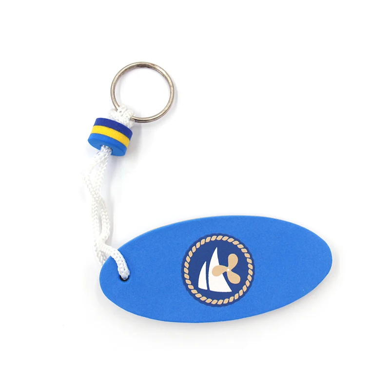 die cut printed eva custom foam floating keyring