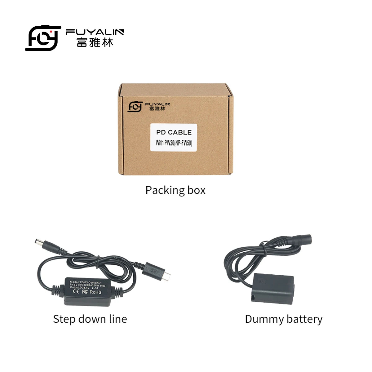 PW20 Dummy Battery  PD/TYPE-C Power Adapter for  For Sony NEX-F3 NEX-6 NEX-5R NEX-5T A3500 A5000 A5100 A6000 NP-FW50