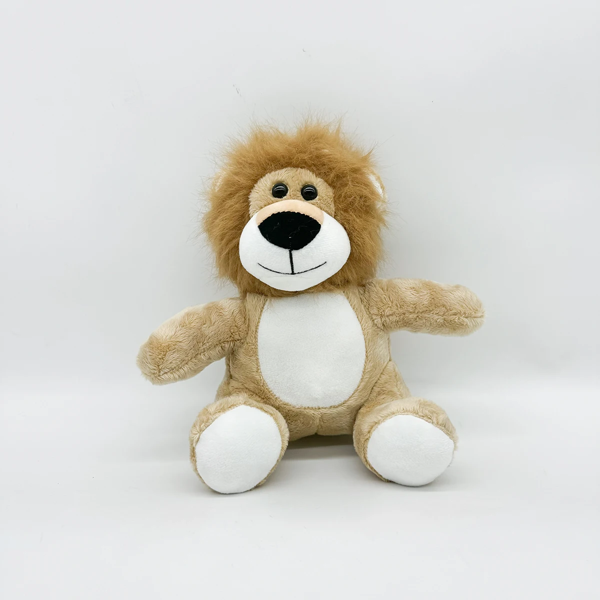 Customized style cartoon animal tiger plush toys sublimated logo teddy bear plush toys with white belly stuffed dolls gifts