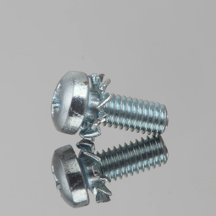 M3 Carbon Steel Metal Fasteners 10.9 Bolts And Nut Pan Head Sems Screw With Washer