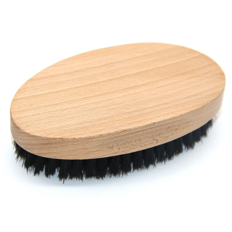 
custom logo boar hair beard brush comb male grooming products for men 