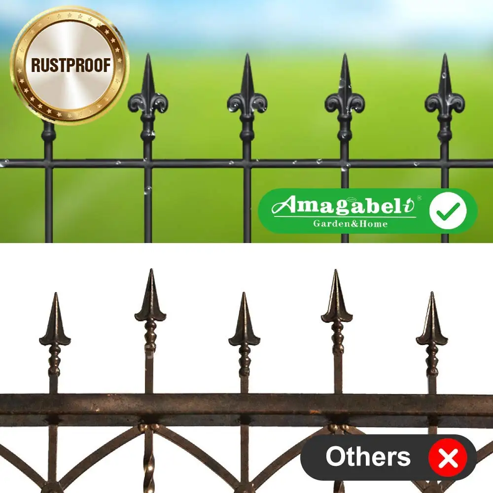 
Outdoor Decorative Metal Garden Fence Panel Animal Barrier Iron Folding Edge Wire Border Fence 