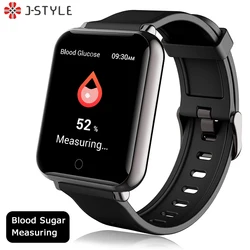 J-Style 2025F non invasive blood glucose smart watch sugar meter monitor smartwatch with ecg ppg for men women boy diabetic 2023