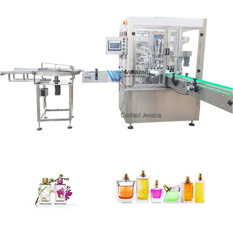 Full Automatic 3 in 1 Filling Machine Essential Oil Perfume Filling Crimping Capping Machine Perfume Production Line