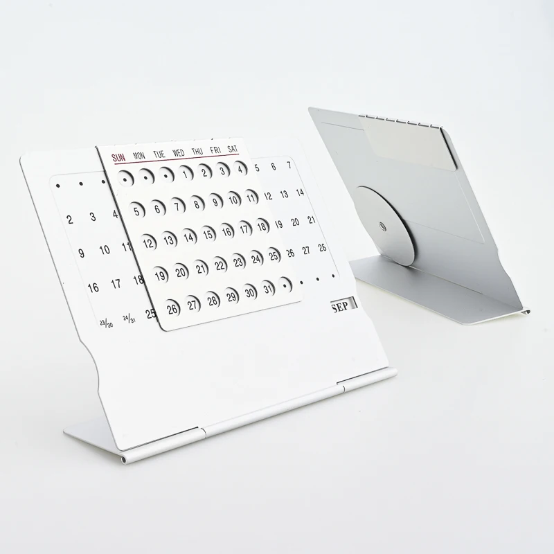 Горячая Распродажа металлический вечный календарь рекламный подарок праздничный настольный с напечатанным логотипом