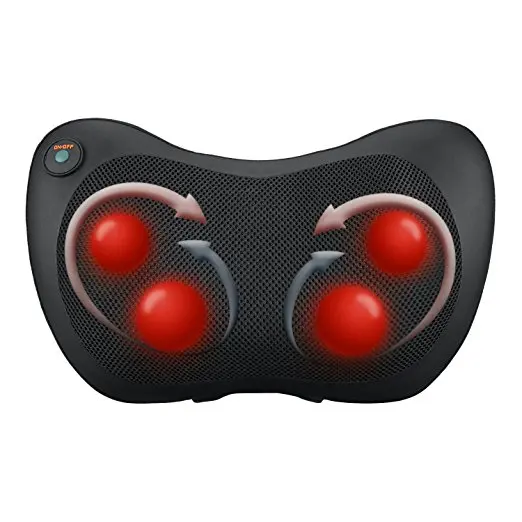 Nowcozy massage pillow full acupressure body massager head back neck rolling kneading heating function