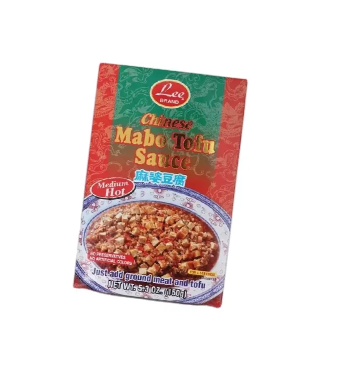 100%Genuine Stir Fry Chinese Style Mabo Tofu Sauce (Med-Hot) No Preservative by Lee brand for Made with Other Meat from Thailand