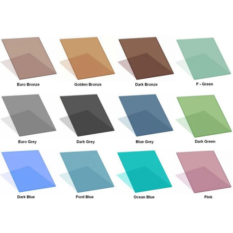 Low Price Custom Glass Sheet Factory Colorful Bronze Tinted Reflective Glass For Windows Front Building
