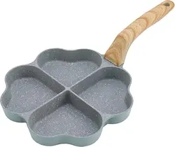 Nonstick heart-shaped egg fry pan marble coating pancake pan