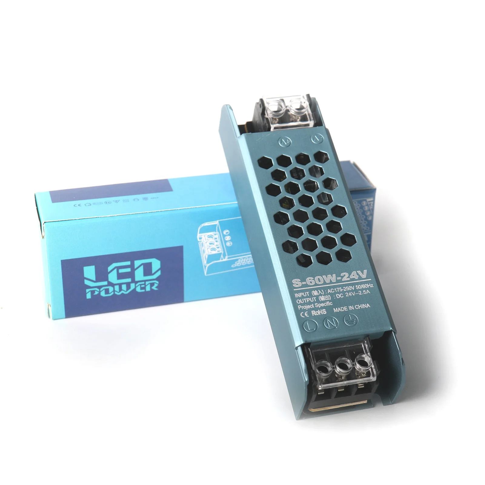 IP20 Constant Voltage 100V-240V AC Input Voltage 12V 24V 48V Output 5A 200W Strip Smart LED Drive for Bedroomled Strips