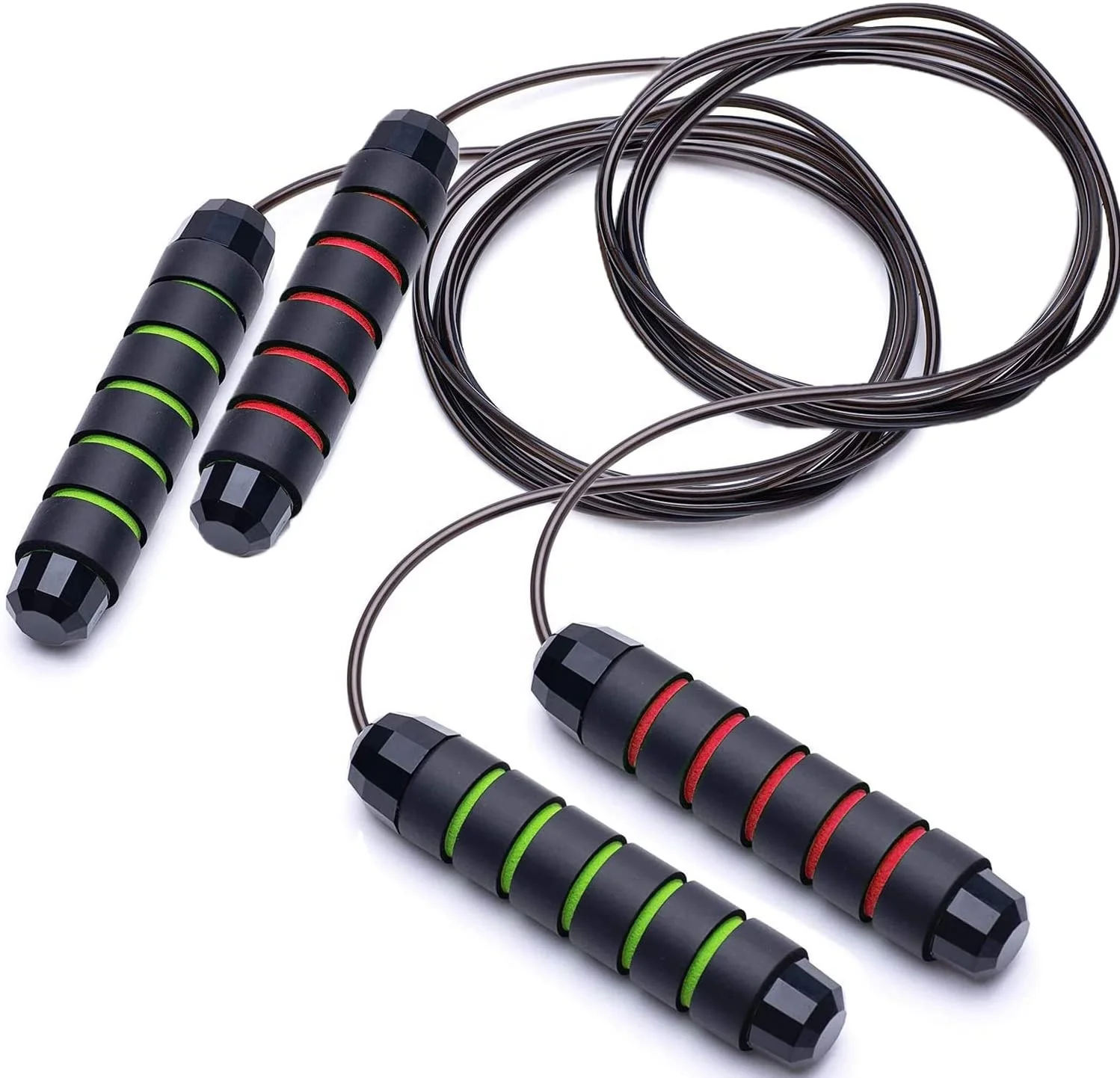 Высококачественная Скакалка для фитнеса, тренировочная утяжеленная ручка, стальная проволока с ПВХ покрытием, регулируемая скорость, скакалка