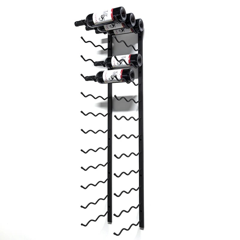 Wall Mounted Wine Bottle Display Rack with Screws Metal Hanging Storage for Storing