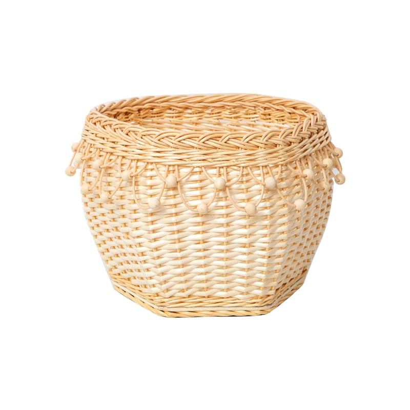 Jinliu Hand Woven Decoration Rattan Willow Wicker Cutlery Fruit Storage Tray