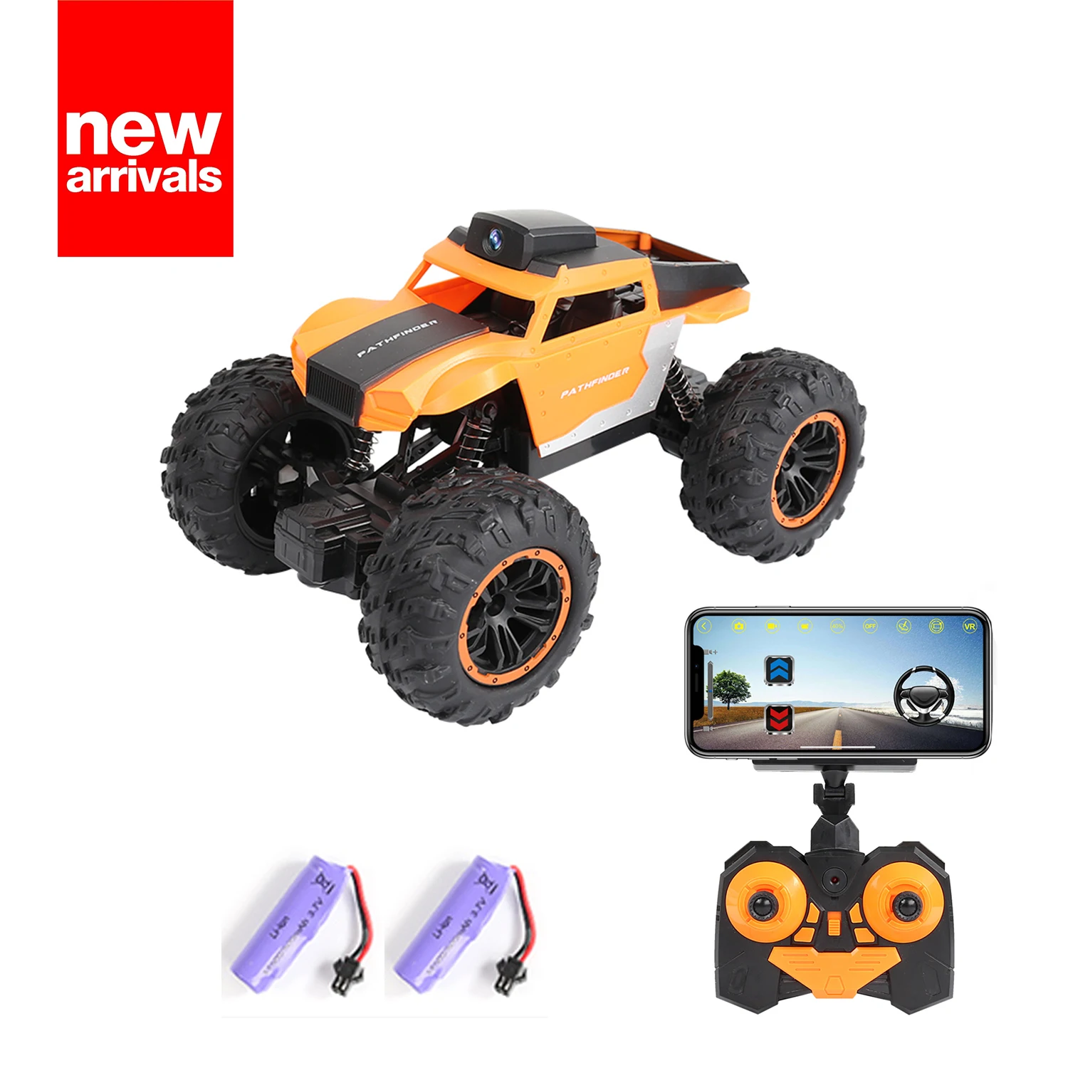 RC Cars with HD camera RC Monster Trucks Buggy Vehicle 2 rechargeable batteries Electric Toy Cars for All Kids Boy
