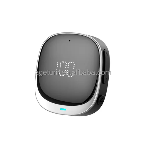 AGETUNR NEW J49 Bluetooth Audio Receiver 3.5mm AUX with mic dual link handsfree Call Music Adaptor LED battery level Display