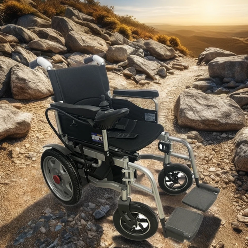 Remote Control Battery Powered Portable Small Lightweight Electric Folding Wheelchair