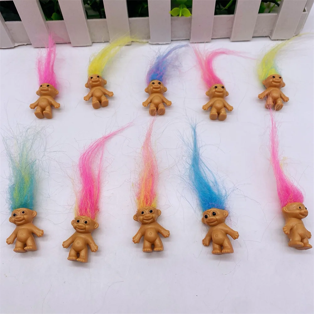 Малый Размер 3 см красочные волосы смешная детская игрушка кукла члены семьи Фигурки Игрушка фигурки винтажные уродливые куклы игрушки