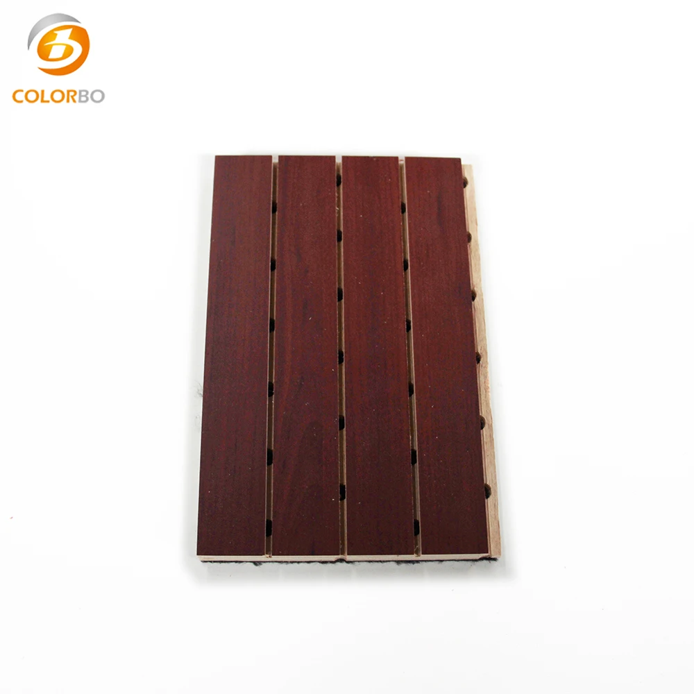 MDF Wall Decoration Board Grooved Acoustic Wood Wall Panel