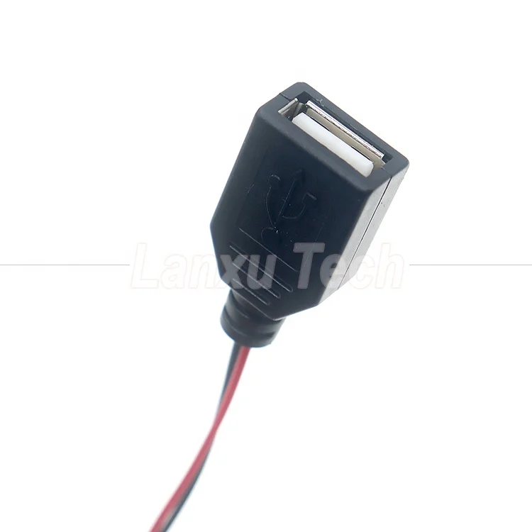 USB Type A Female to JST XH 2.54 Pitch 2 Pin Female Socket Cable