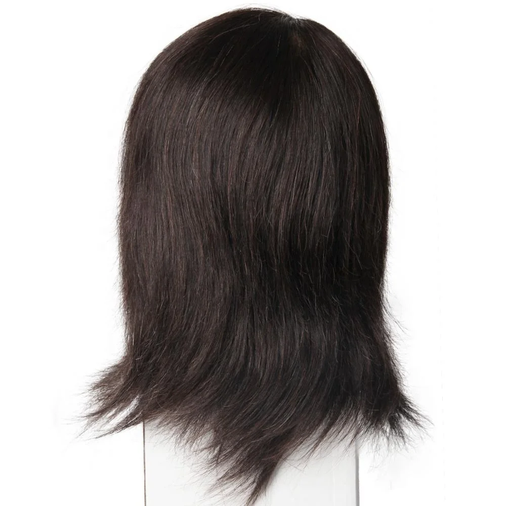 Competition black mannequin wig head training human hair