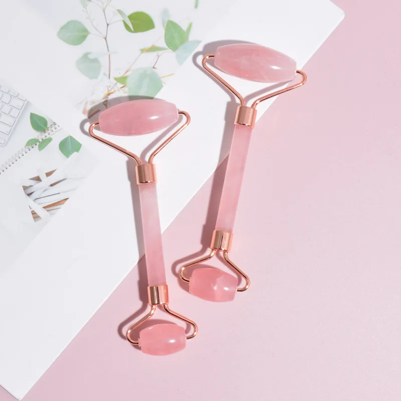 2024 Best Sellers High Quality Facial jade roller Massager Rose Quartz roller Tool Set Jade