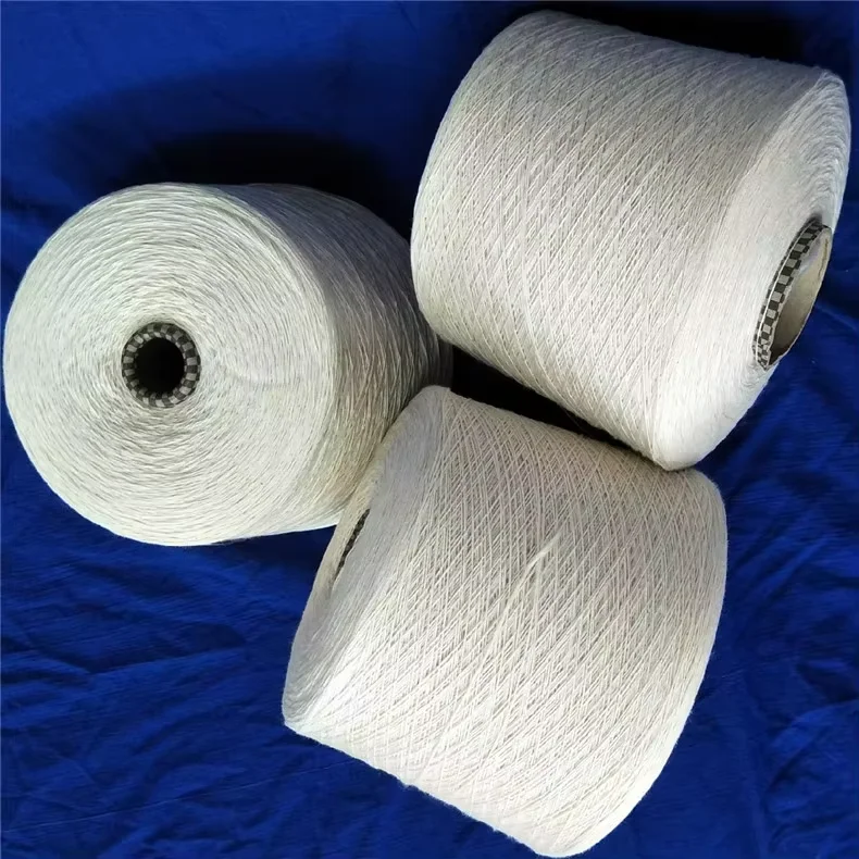 100% Recycled Cotton Open-End Carded Yarn Combed Melange Yarn for Weaving and Hand Knitting