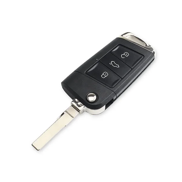 High Quality 3 Buttons New Modified Flip Folding Remote Car Key Shell Fob for GOLF7 Jetta Passat Polo Broken Car Key