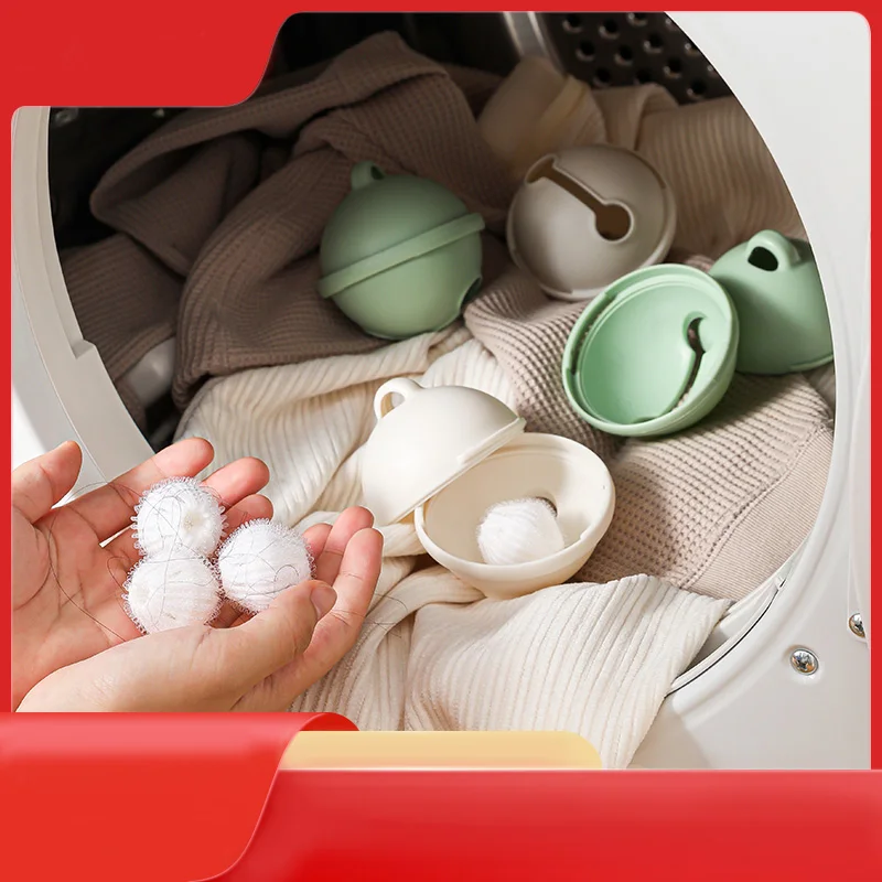 Household Anti-Tangle Anti-Tangle Decontamination Cleaning Ball Laundry Machine Washing Ball Bell Adsorbed Hairballs Discs