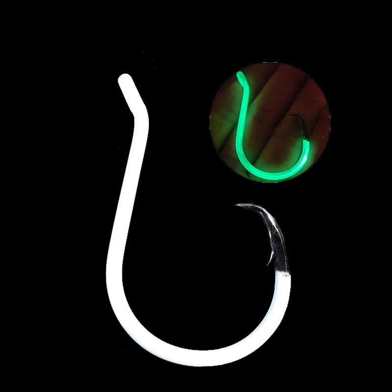 6 4 2 1# 1/0 2/0 3/0 4/0-10/0 2012017 luminous Suicide sea fishing barbed Octopus Circle Hook Up Ring Kirbed Point BKK hook