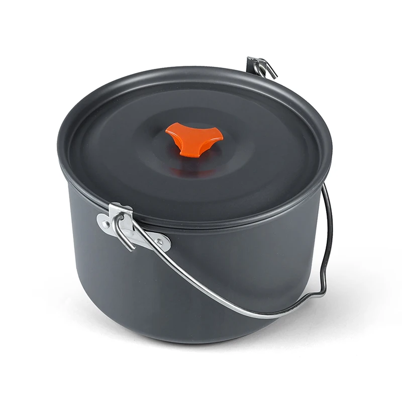 Aluminum Camping Cookware Portable Lightweight Lunch Container Open Fire Cooking Equipment for Outdoor Backpacking